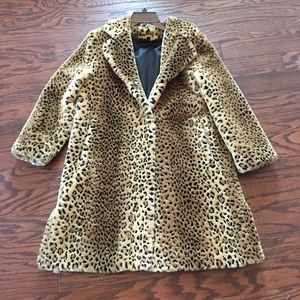 cheetah fur coat jacket